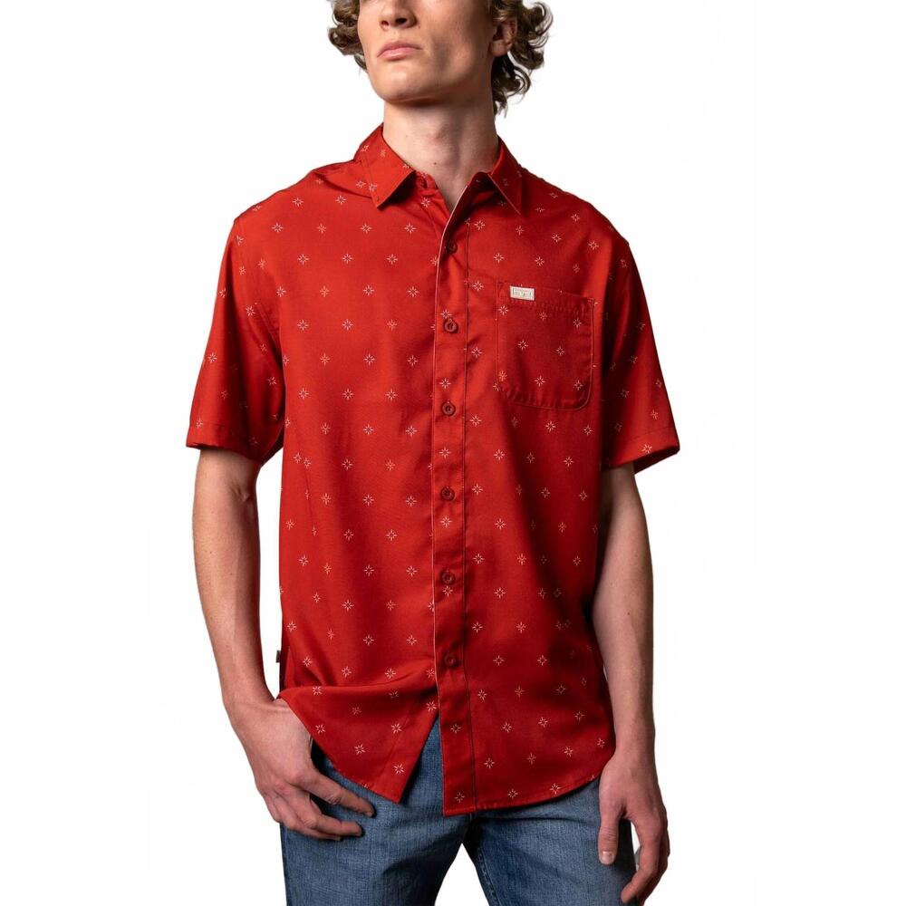 NEW KIMES RANCH dunn button down shirt in red